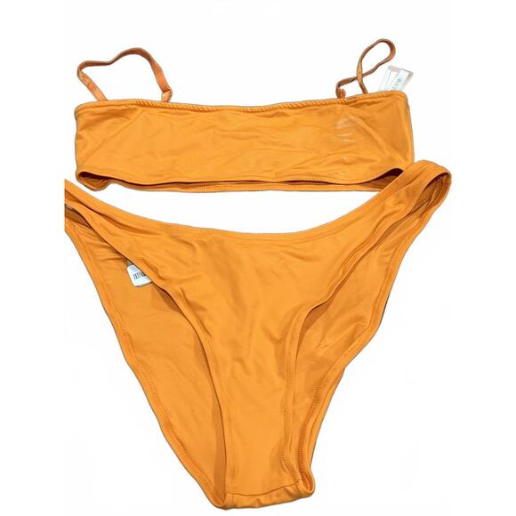SKIMS SWIM MICRO BANDEAU BIKINI TOP AND Cheeky Tanga Bikini Briefs in Set